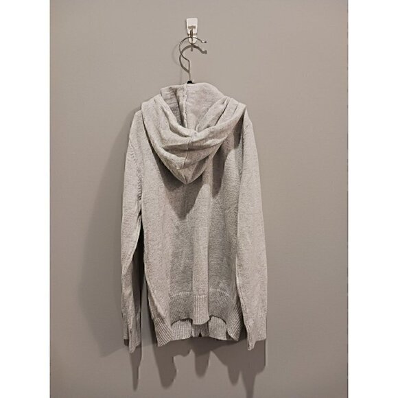 Nordstrom Kids Gray Light Heather Knit Full Zip Hoodie with Pockets/NWOT Size 4 - Picture 3 of 3